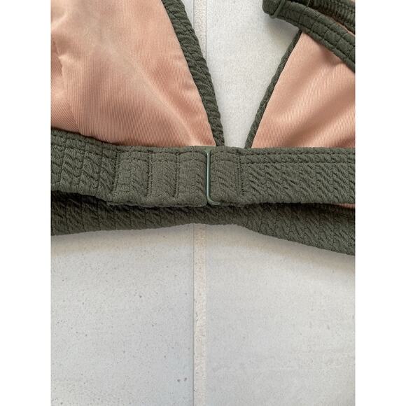 J. Crew Swim Bikini Swimsuit Textured Plunge Triangle Swimwear - Picture 8 of 12